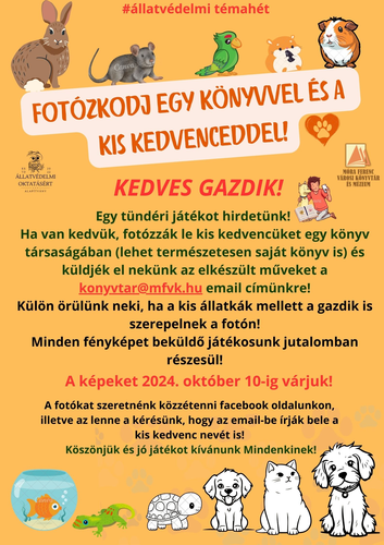 Fotózkodj egy könyvvel és a kis kedvenceddel!